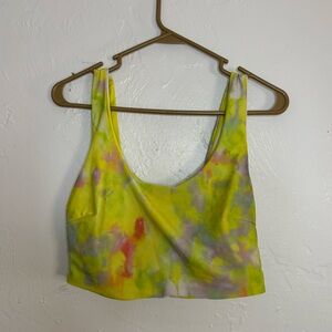 Old Navy NWOT yellow tie dye reversible Bikini top